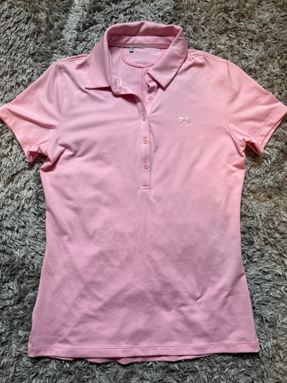 Under Armour Women’s Light Pink Button-Down Polo